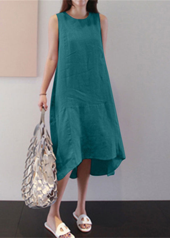 Unique Yellow Patchwork Pockets Maxi Dress Sleeveless GH1088 Ada Fashion