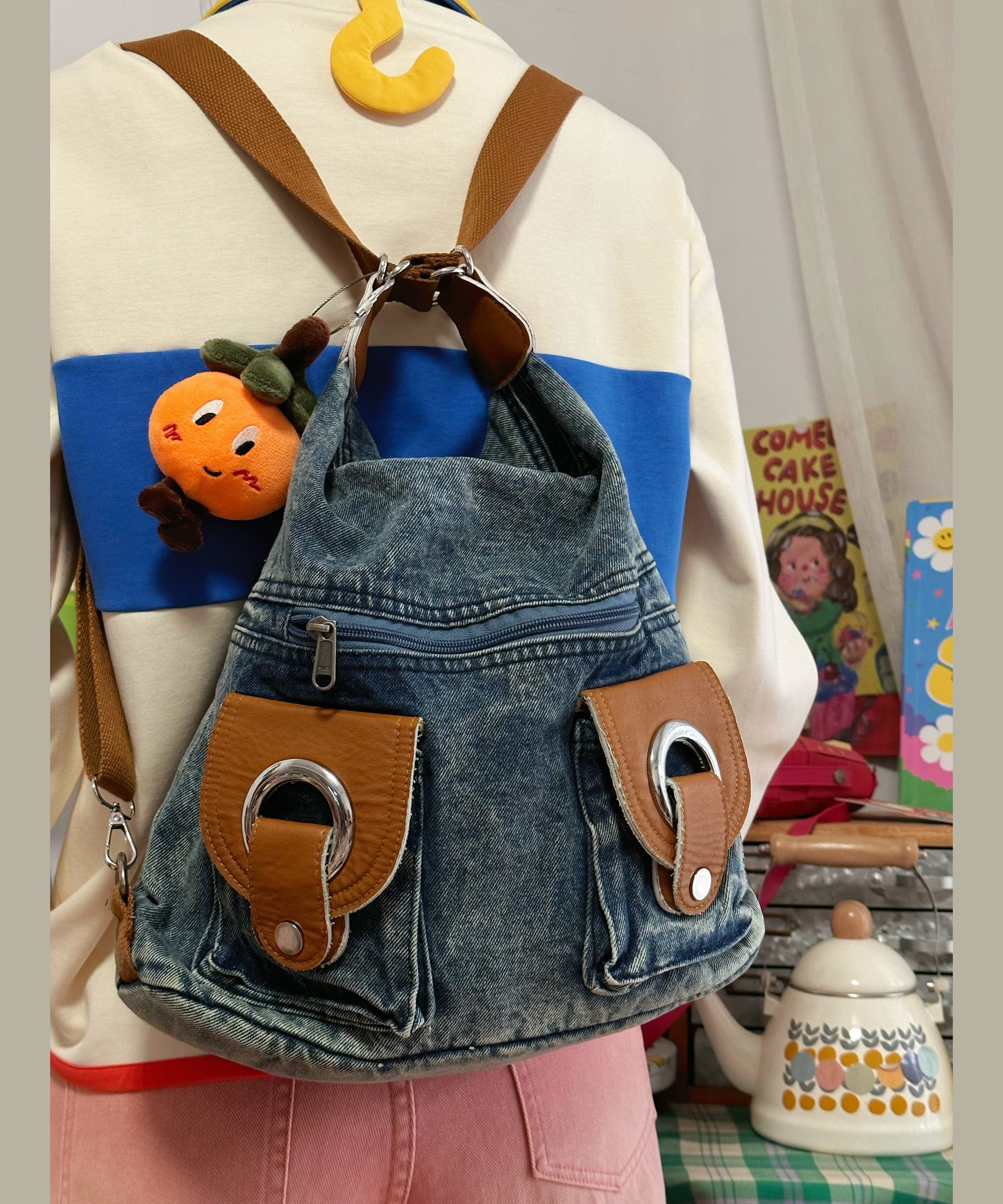 Versatile High-Capacity Denim One Shoulder Crossbody Bag SX1010 Ada Fashion