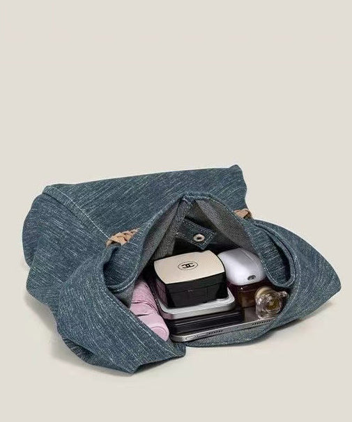 Shoulder Asymmetrical Blue Bags Denim Design Vintage FashionChic