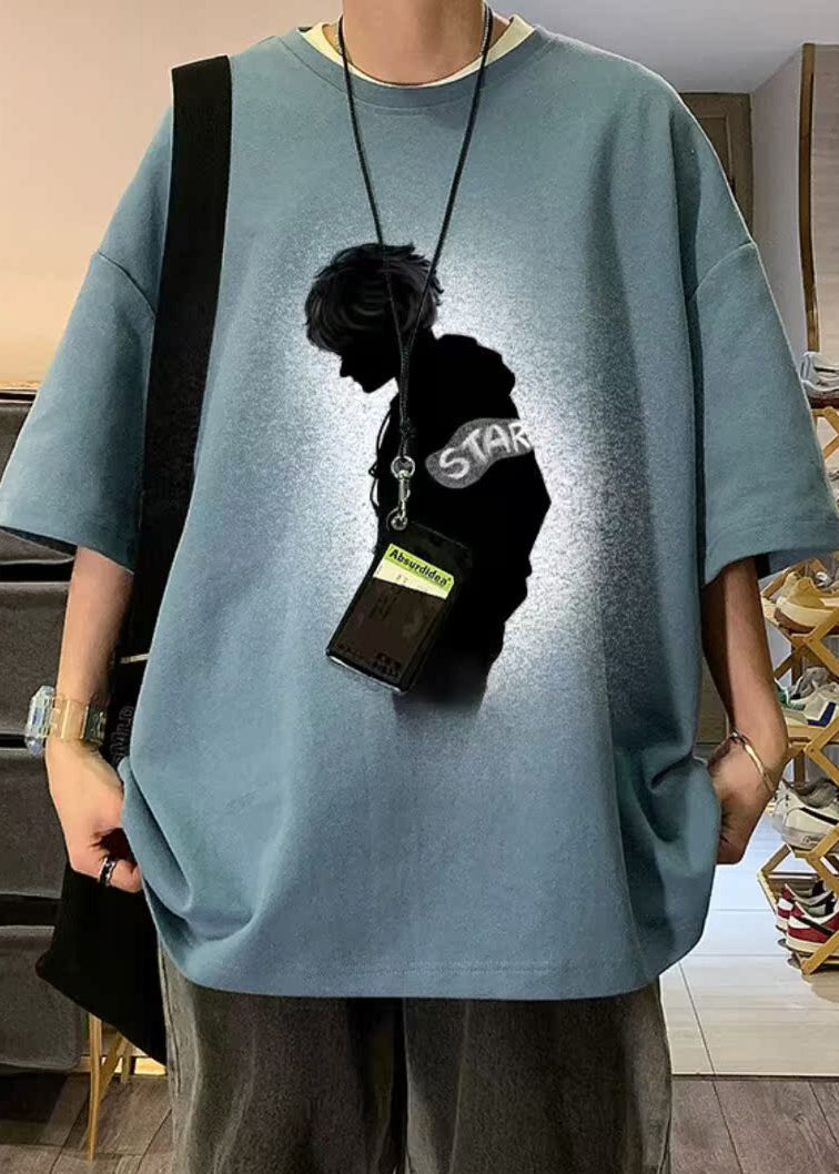Coffee Original Design Print T Vintage Cotton Men Half Shirt FashionChic