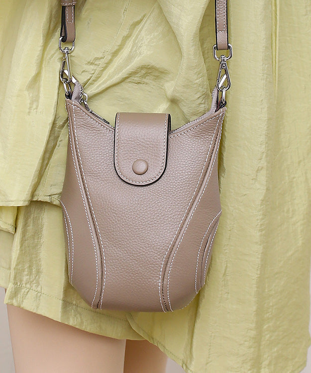 Women Brown Versatile Calf Leather Messenger Bag HJ1006 Ada Fashion