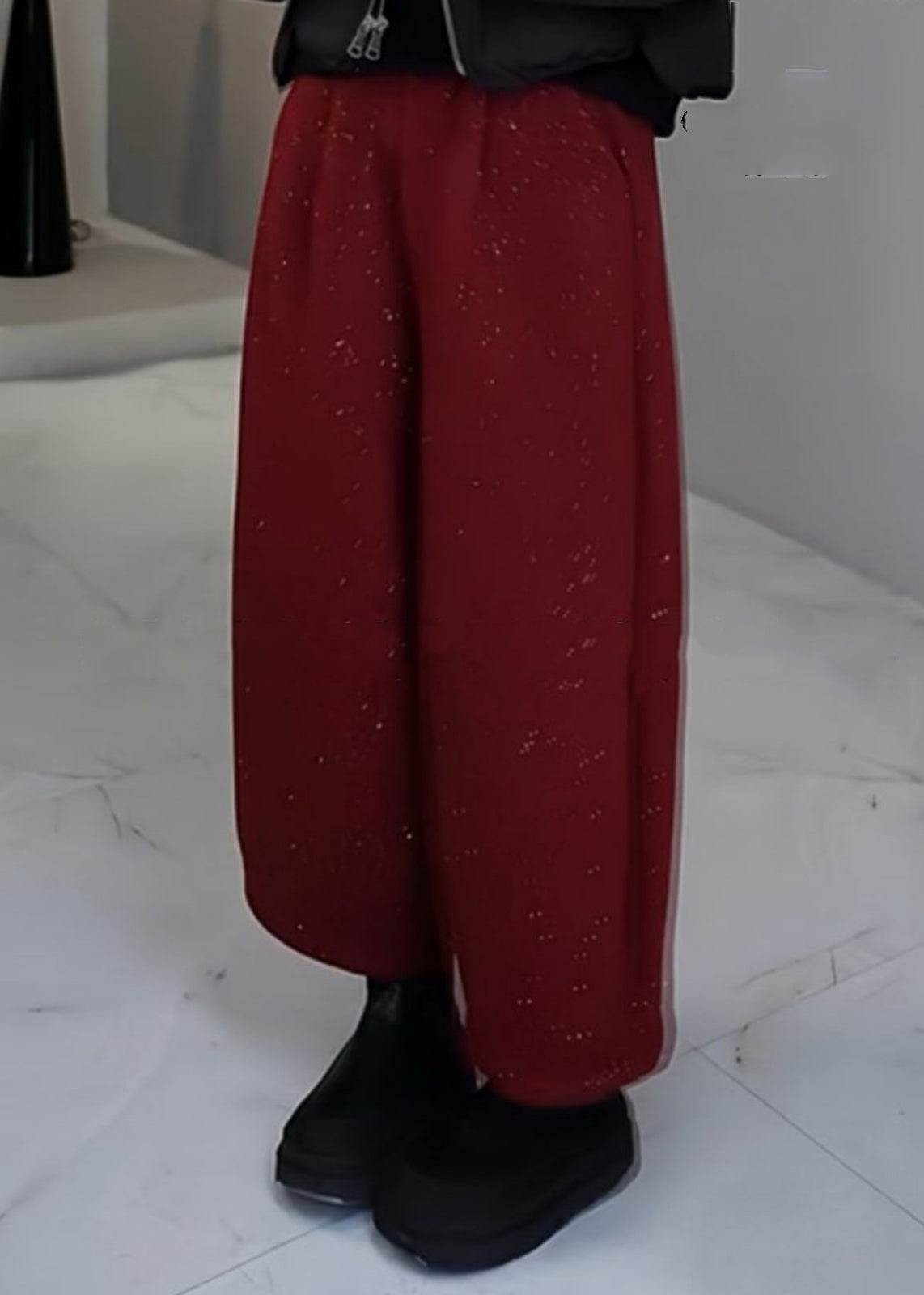 Women Mulberry Sequins Woolen Pants Spring YO009 MZF-CPTS250302