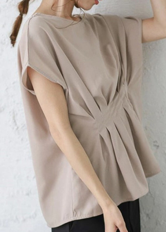 Wrinkled Summer Tank Nude Tops Women Oversized Cotton FashionChic
