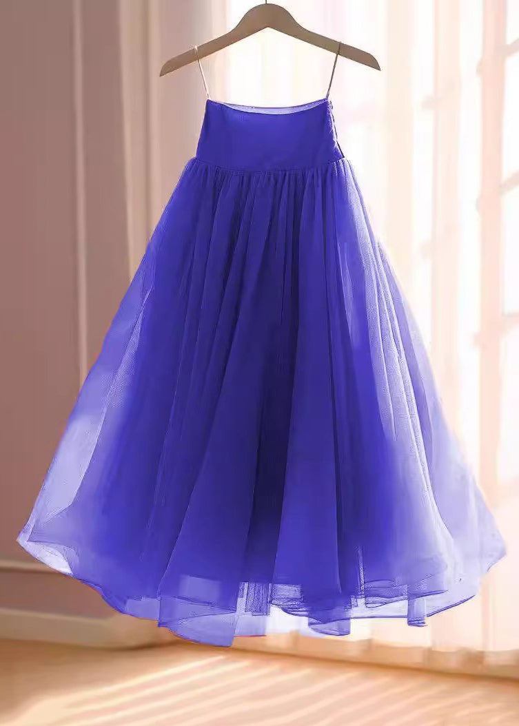 Women Skirts Waist Summer Rose High Chiffon Solid FashionChic