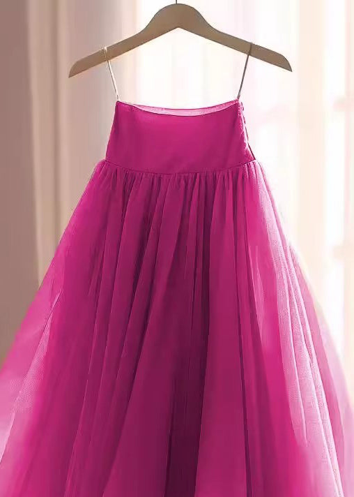 Women Skirts Waist Summer Rose High Chiffon Solid FashionChic