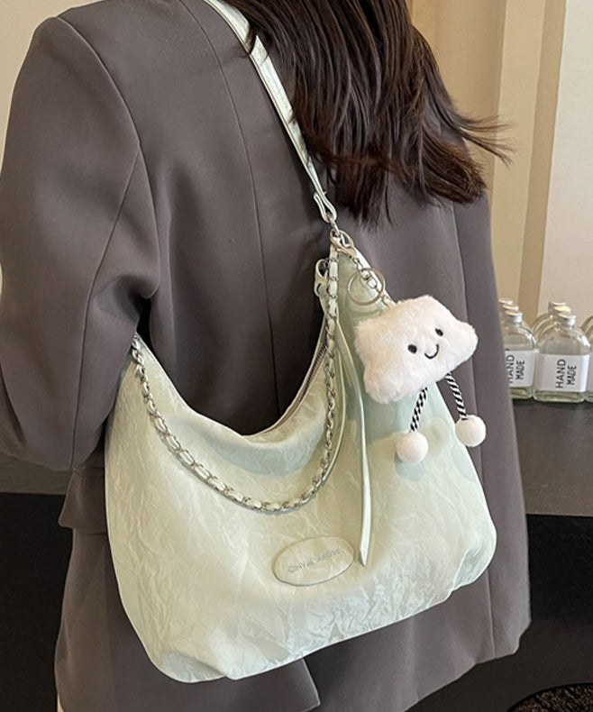 Women Shoulder Solid Leather Bags Calf White Durable FashionChic