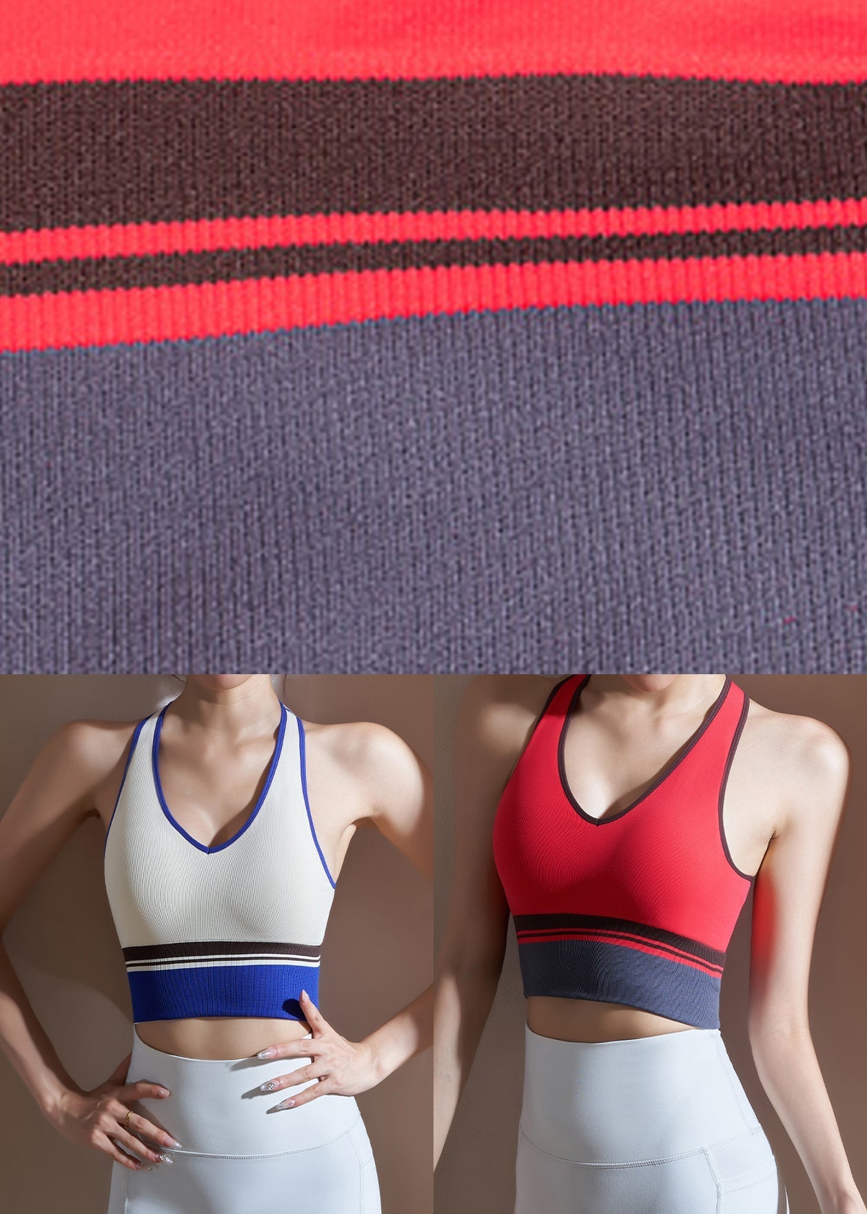 Neck White Sports Women Shoulder Bra Cold V FashionChic