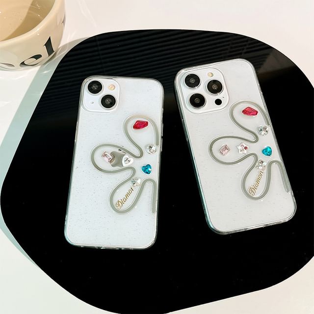 Rhinestone Phone Case Floral FashionChic