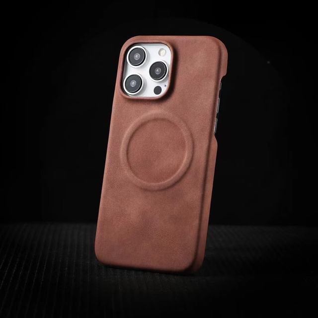 Leather Phone Faux Case MagSafe FashionChic