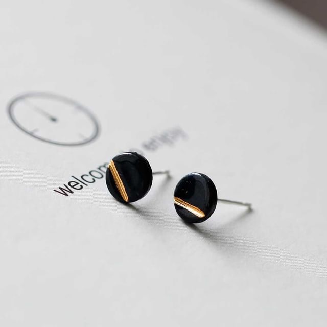 Earring Disc Stud FashionChic