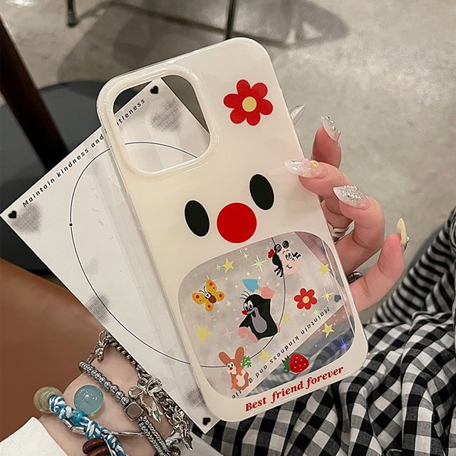 Case Adhesive Decoration Cartoon / Phone Set Bead FashionChic