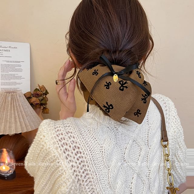 Print Hair Scrunchie Bow FashionChic