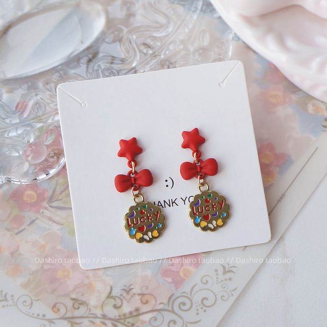 Ear Clip-On Bow Earring Stud Drop / Plain FashionChic