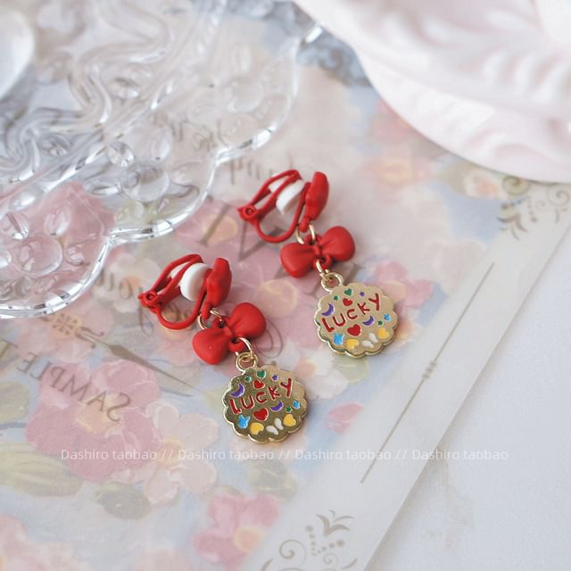 Ear Clip-On Bow Earring Stud Drop / Plain FashionChic