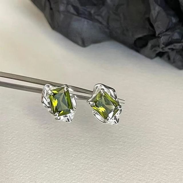 Gemstone Stud Earring FashionChic