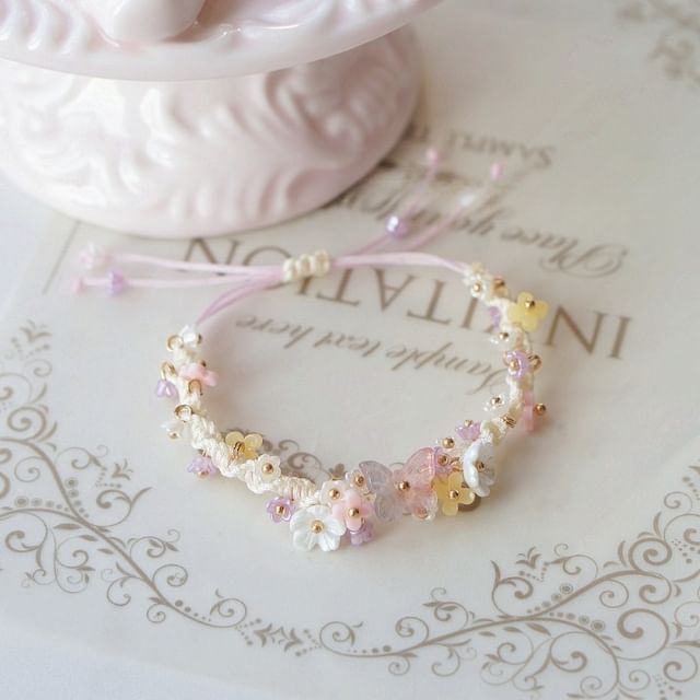 Bead Bracelet Flower String FashionChic
