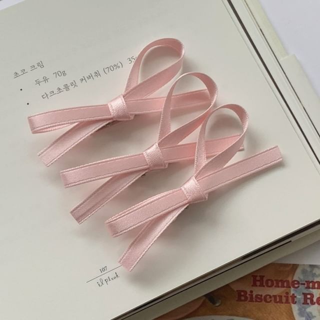 of Set Plain Hair Clip Bow 3: FashionChic