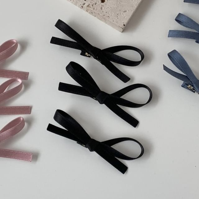 of Set Plain Hair Clip Bow 3: FashionChic