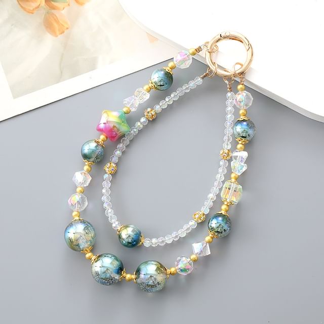 Bead (Various Star Strap Crystal Designs) Phone Layered Faux FashionChic
