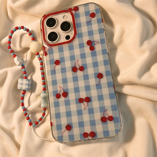 Cherry / Strap Case Print Set iPhone Beaded FashionChic