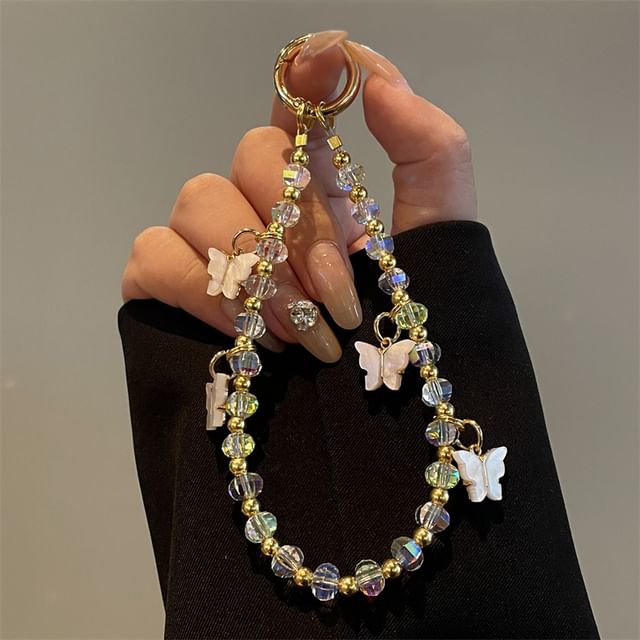 Butterfly Lanyard Beaded Phone FashionChic