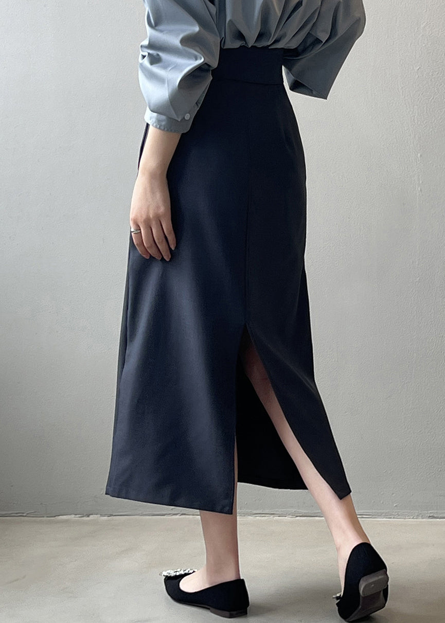 French Grey High Waist Slim Fit Skirts Fall QC022 shopify