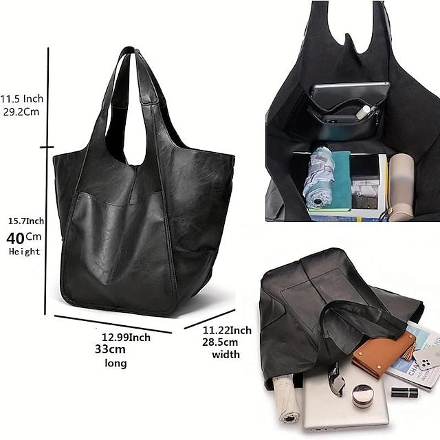 Women's Men's PU Party Leather Bag Shoulder Handbag FashionChic
