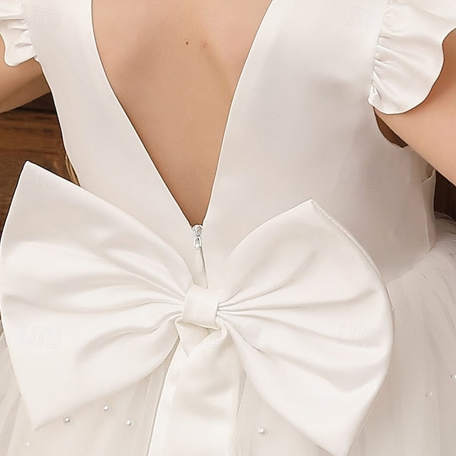 Kids Solid Color Flower Girl Girls' Party Dress FashionChic