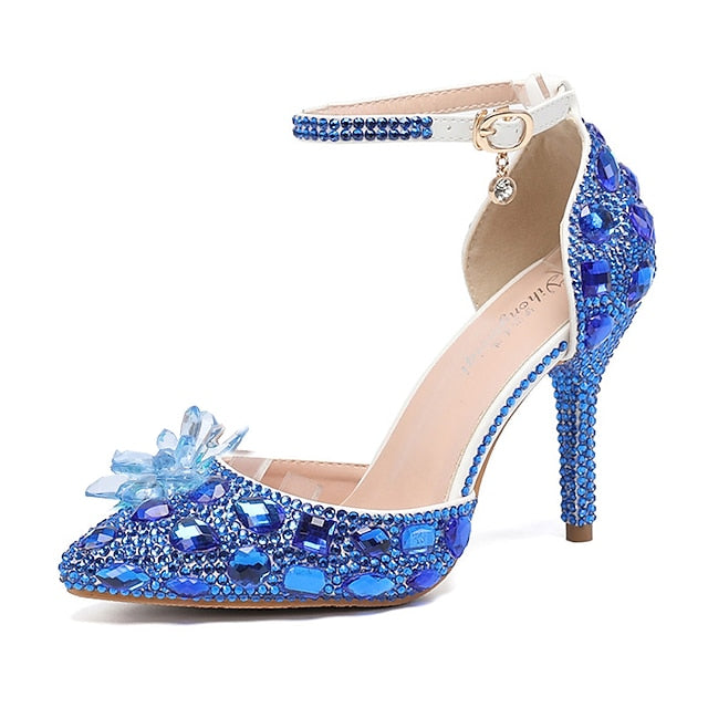 Women's High Heel – Purple Rhinestone Sandals Elegant FashionChic