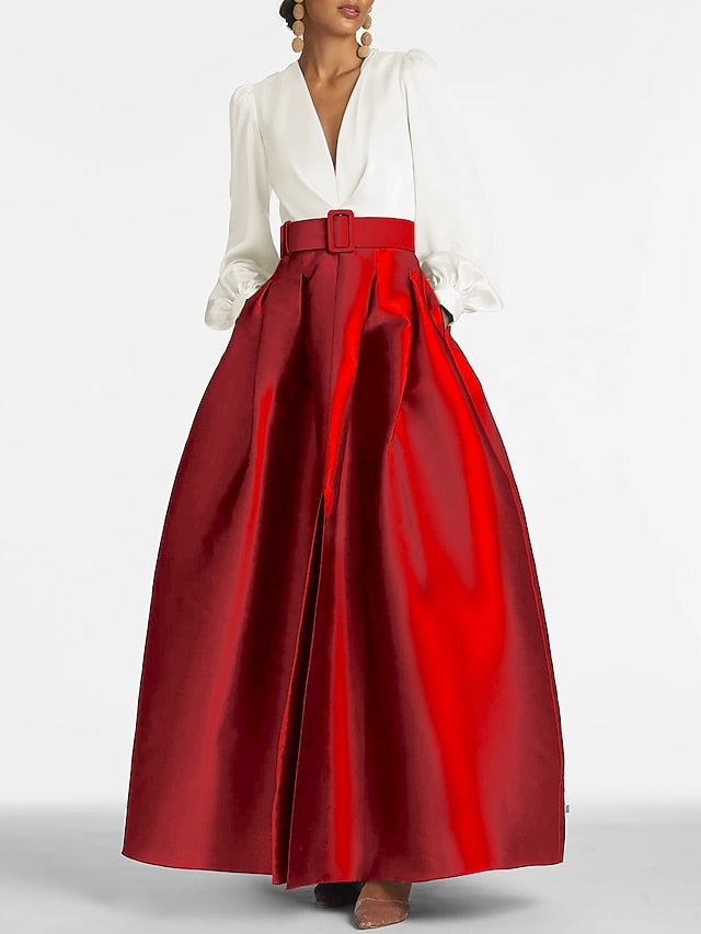 Wedding Floor High Split Gown Formal Evening A-Line Dress Guest FashionChic
