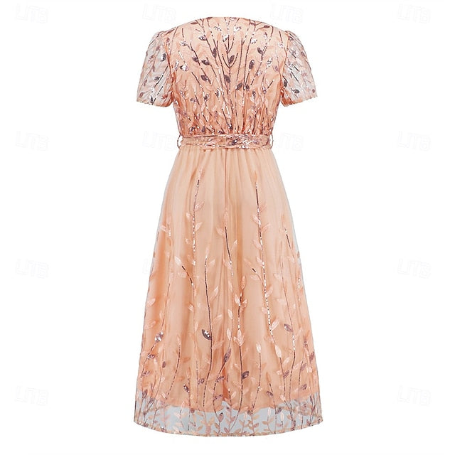 Mother Elegant V the Neck Bride A-Line Sequin of Dress FashionChic