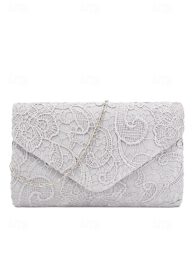 Chain with Strap Clutch Lace Bag Evening Women's FashionChic