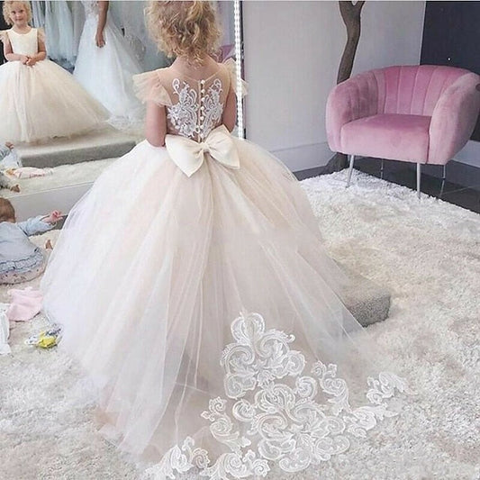 Dress Party Girl Flower First Communion Girls' FashionChic