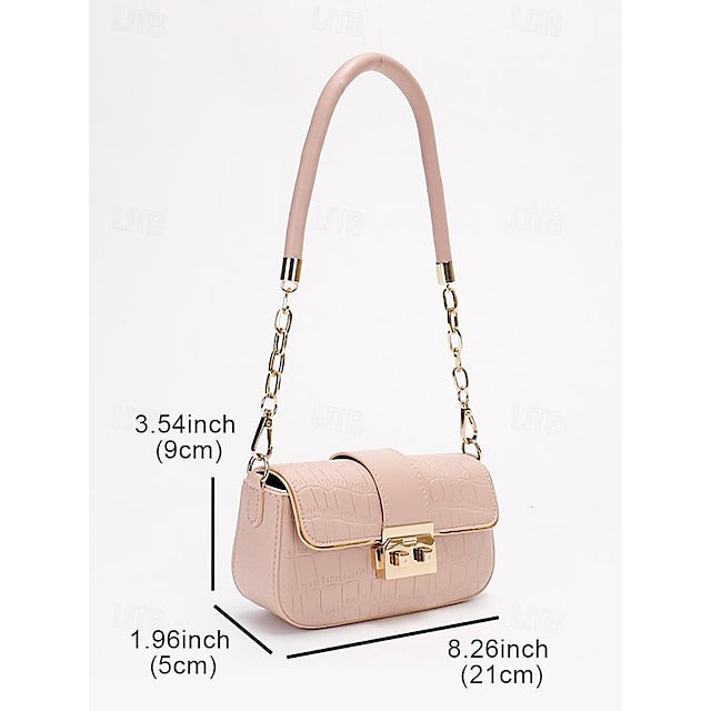 Women's Bag Baguette Shoulder Envelope Leather PU FashionChic