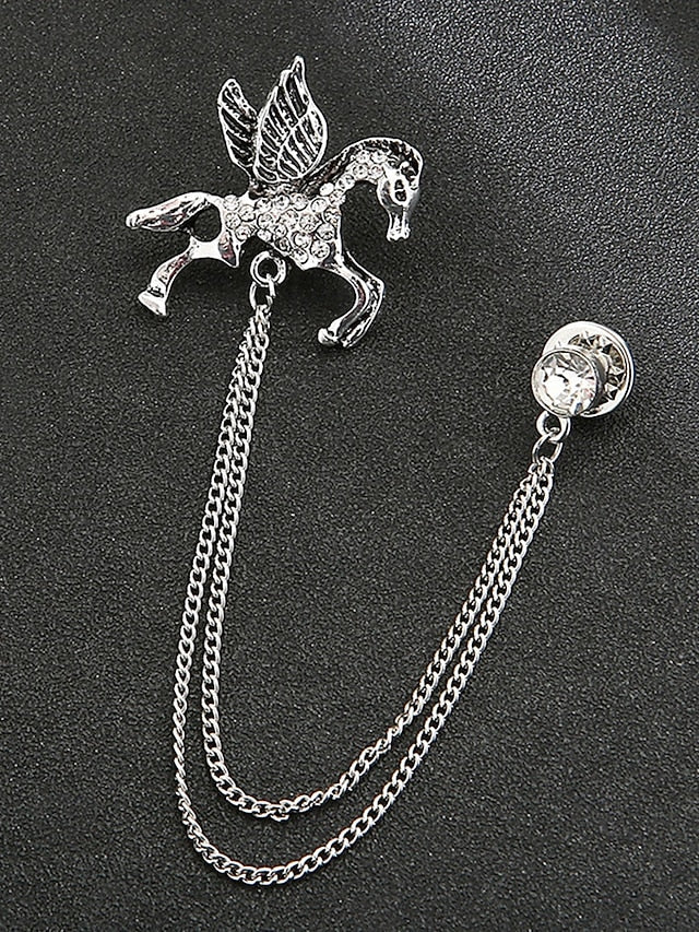 Men's Pin Brooch with Lapel Christmas Deer FashionChic
