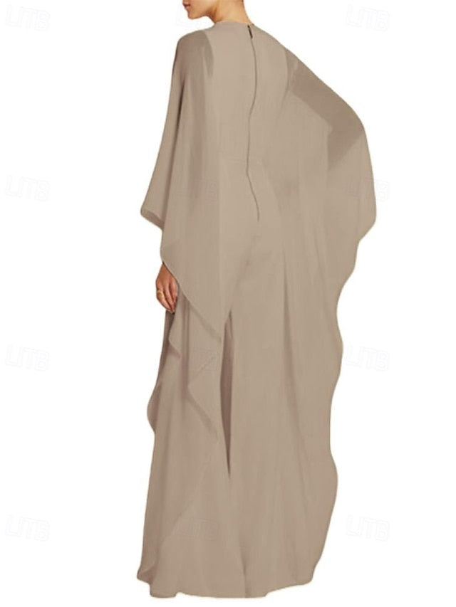Simple the Dress Elegant of Cape Jumpsuit Bride Mother FashionChic