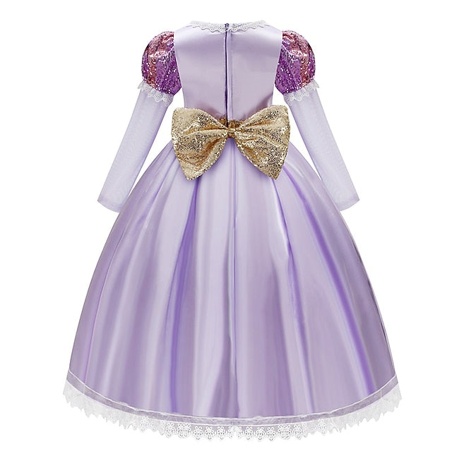 Sofia Rapunzel Dress Girl Fairytale Flower Theme Princess Party FashionChic
