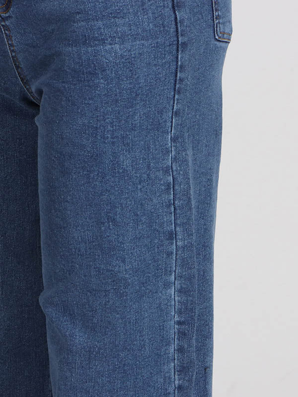 Red Chic Tied Straight Jeans High Waist Buttoned FashionChic