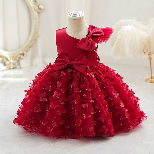 Girls' Color Party Solid Dress Sleeveless Toddler FashionChic