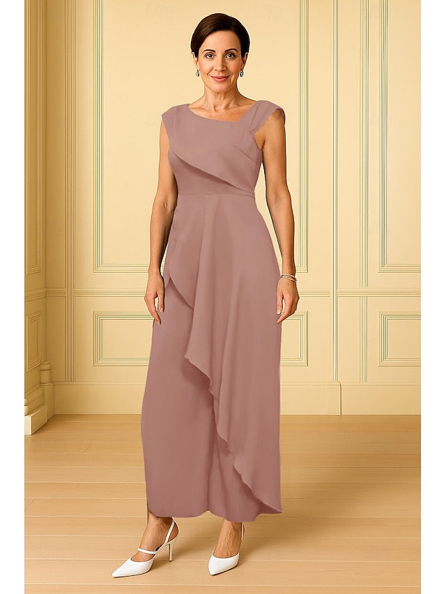 Mother A-Line the of Dress Jumpsuits Simple Bride Elegant Neck V FashionChic