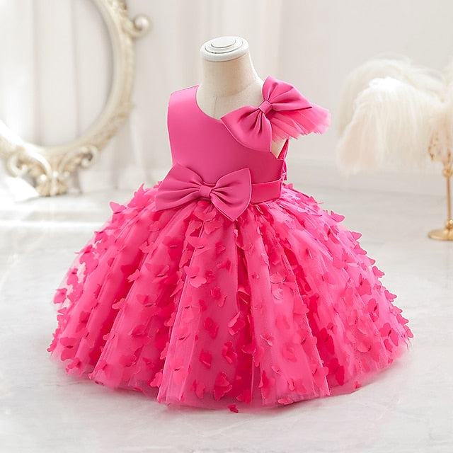 Girls' Color Party Solid Dress Sleeveless Toddler FashionChic