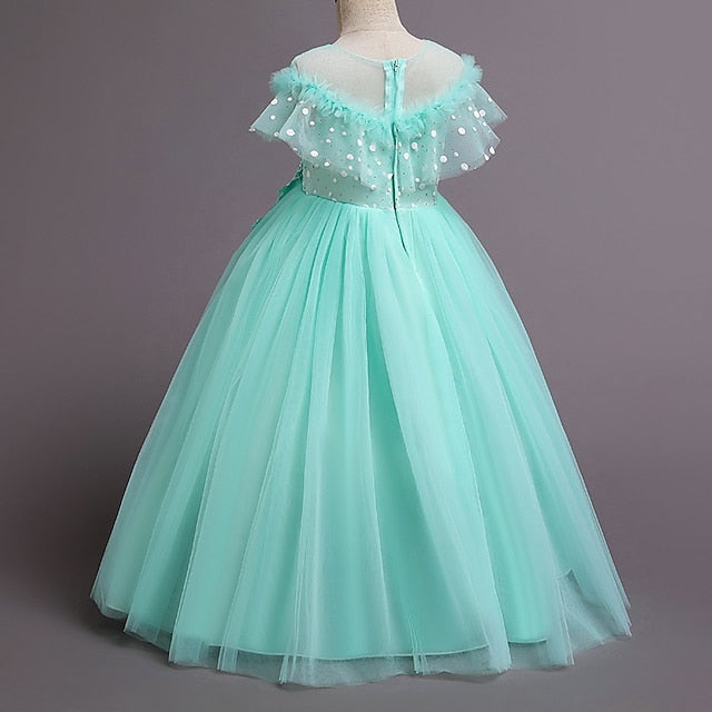 Color Girl Girls' Solid Kids Party Dress Flower FashionChic