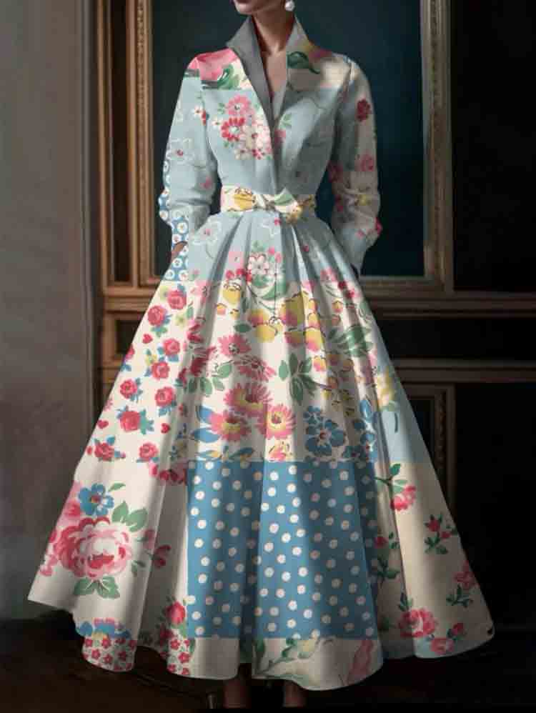 Plus Size Simple Solid Color Stand Collar Midi Shirt Dress QB033 GSK-241025