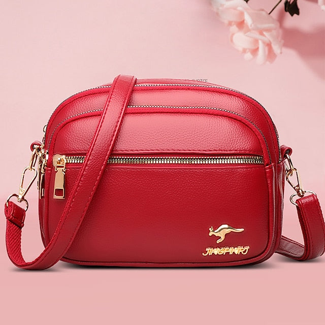 Leather Bag Dome Crossbody Shoulder PU Women's FashionChic