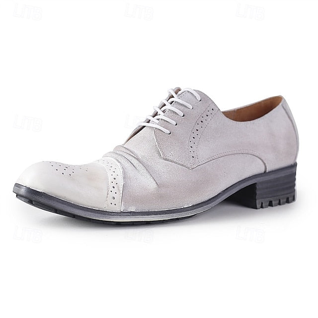 Vintage Genuine Dress Oxford Shoes Leather – Brogue Men's FashionChic