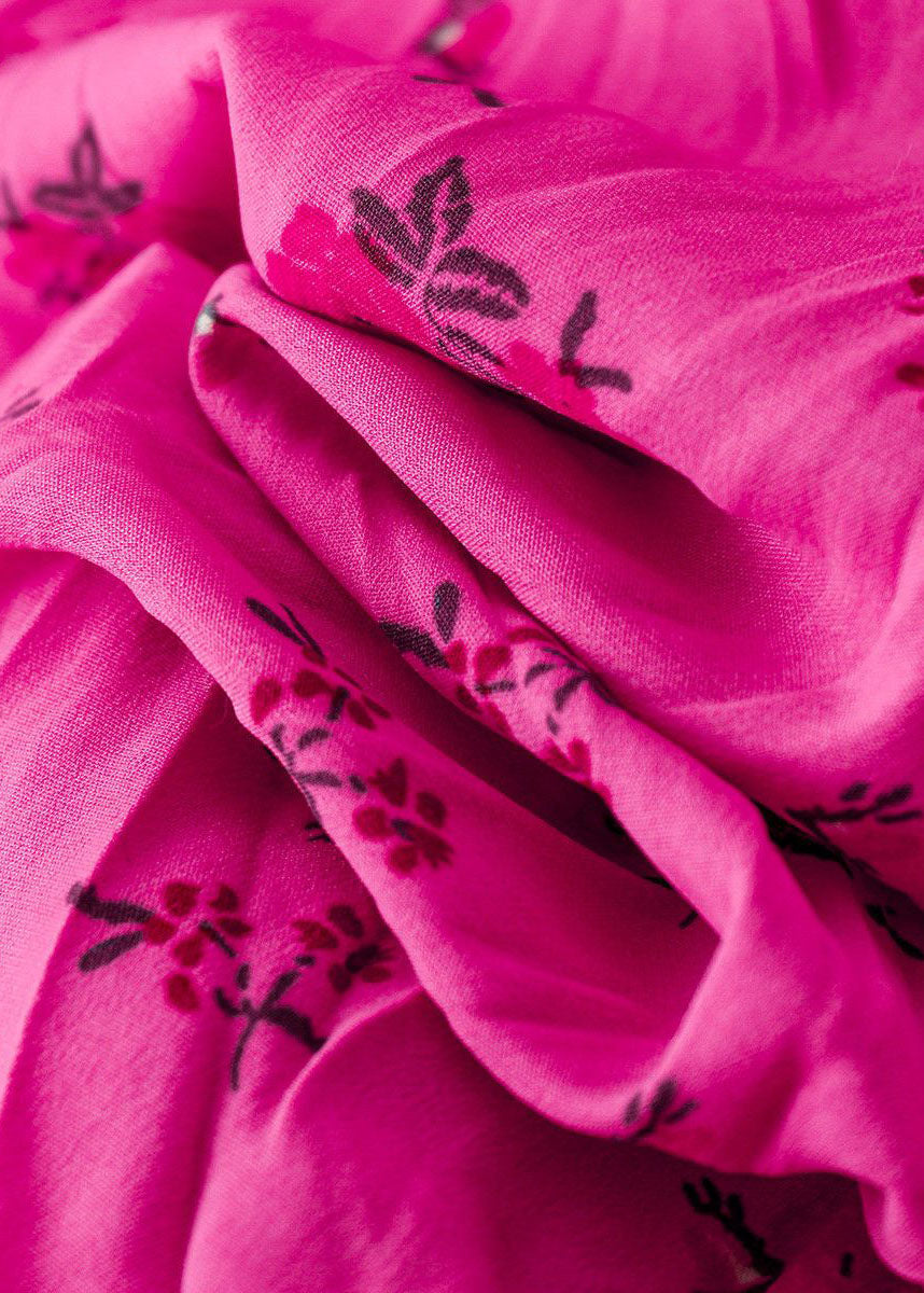 Casual Rose Wrinkled Print Cotton Skirt Summer AZ1030 shopify