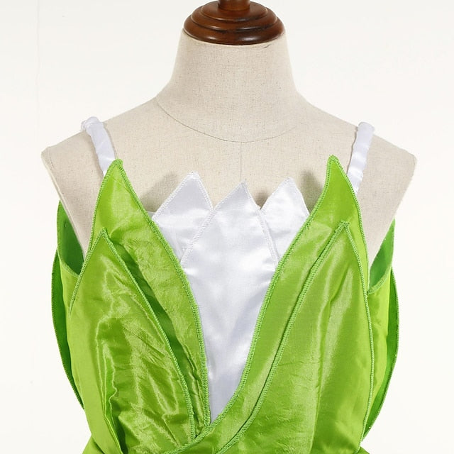 Flower Bell Princess Tinker Fairytale Theme Tiana Girl Dress FashionChic