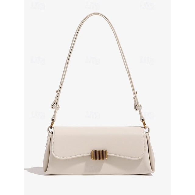 Daily Shopping Office Leather Tote Women's Baguette Bag PU FashionChic