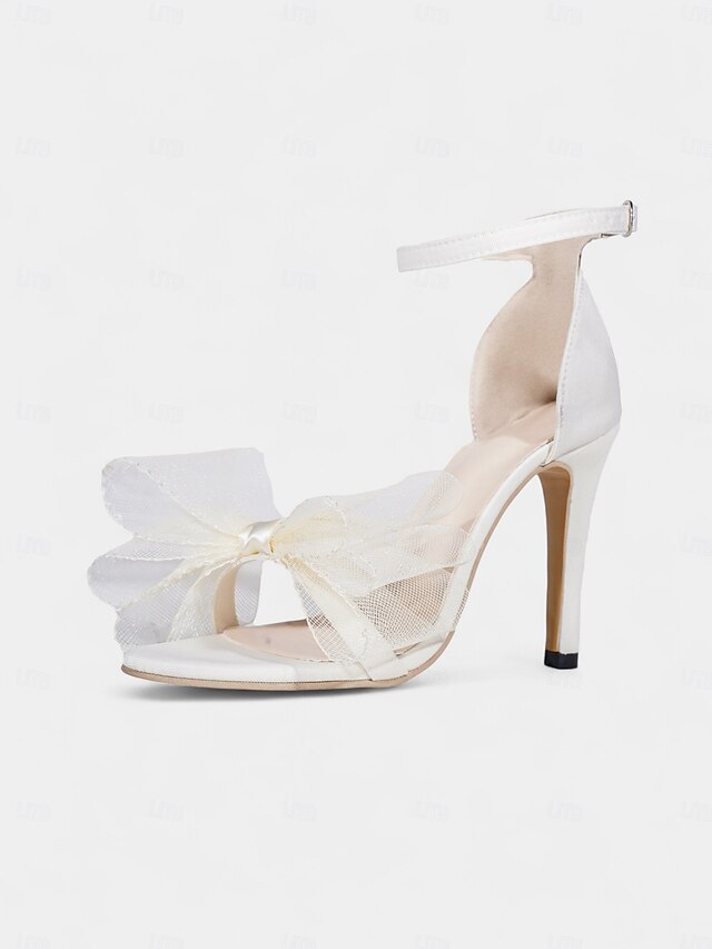 Women's - Hot Pink Elegant High Heel Bow Stiletto Sandals FashionChic