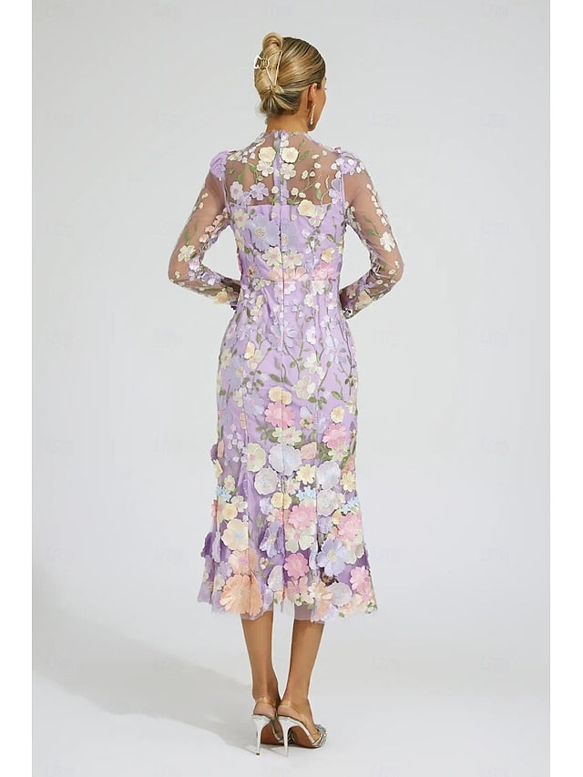 the Dress Bride Floral of Mother A-Line Embroidered FashionChic
